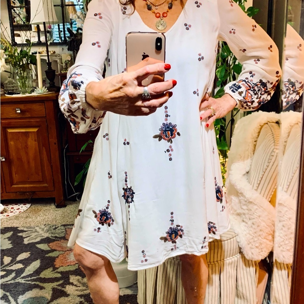 NWTS! Free People Embroidered Bohemian Rayon Dress